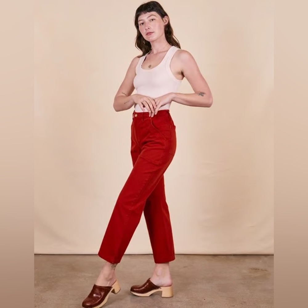Big Bud Press Petite Work Pants in Paprika